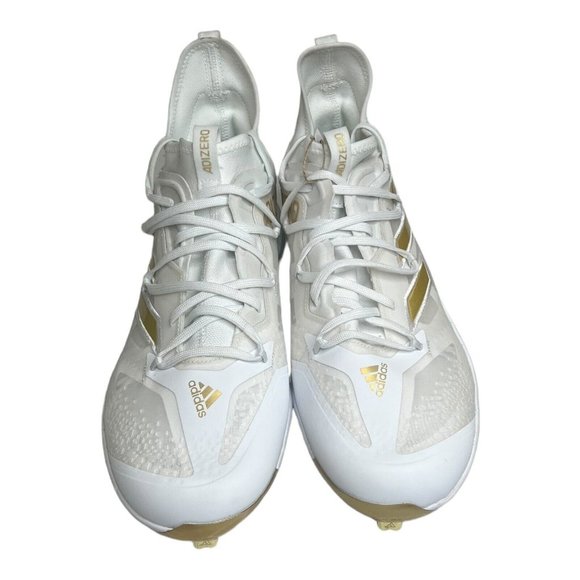 Adidas ADIZERO AFTERBURNER Baseball Metal Gold White Cleats Men's Size 14 GZ4581 - Picture 4 of 7